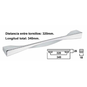 Asa 720 320mm níquel satinado