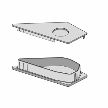 Set tapas inferior y superior triangular aluminio