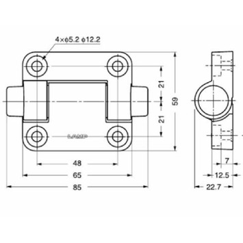 Bisagra DAMPER c/amort.cierre HG-JHW16S-50