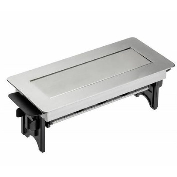 Enchufe embutir encimera 3 enchufes ef.inox225x112