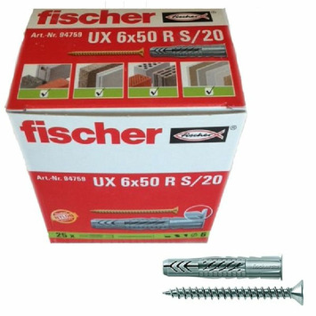 Taco FISCHER UX-6X50 R S/20 - 25 unidades