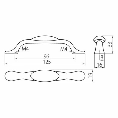 Asa 1183 cuero porcelana 96mm ornament