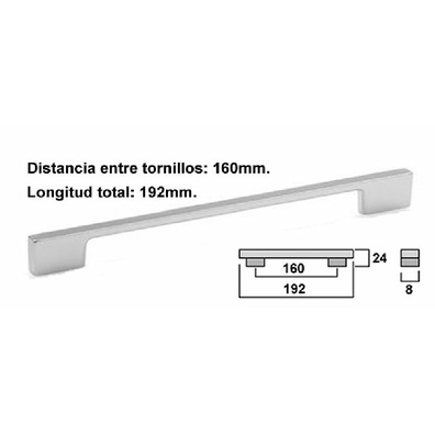 Asa 6362 níquel satinado 160mm