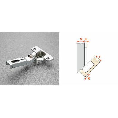 Bisagra cierre automático SALICE serie 200 ángulo -45º