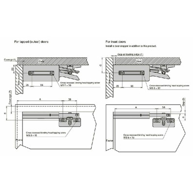 Amortiguador damper negro puertas hasta 25kg