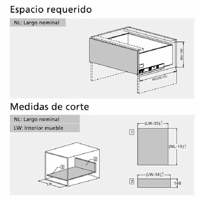 Cajón Fine h=170mm con freno blanco mate