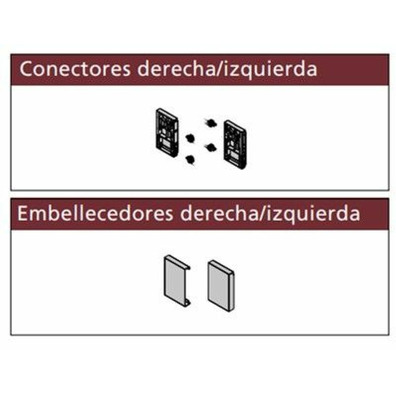 Conector+embellecedor antracita h=120 Fine juego