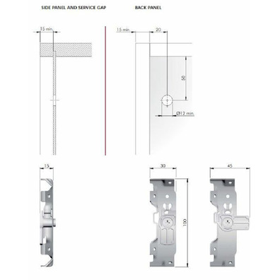 Sistema antivuelco SH1 (para muebles con trasera)