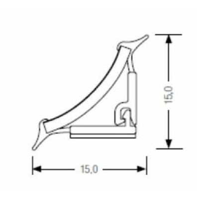 Copete Slim-line blanco rollo metro lineal