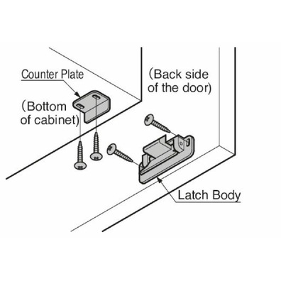 Pestillo de palanca gris Lever Latch