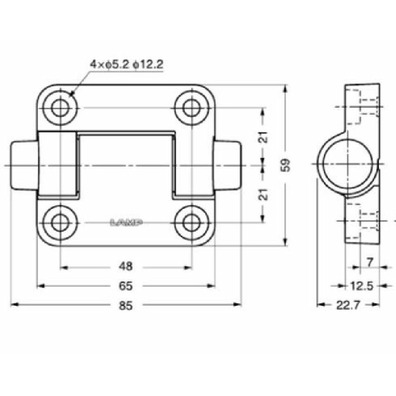 Bisagra DAMPER c/amort.cierre HG-JHW16S-50