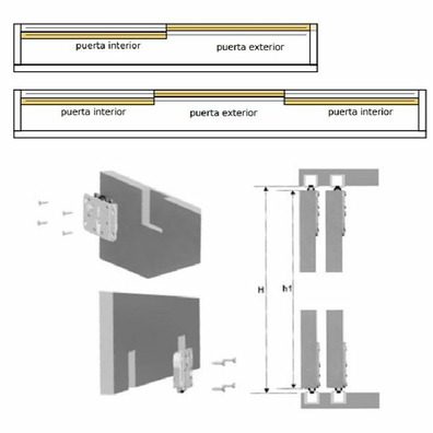 kit ruedas W40 para 1 puerta adicional