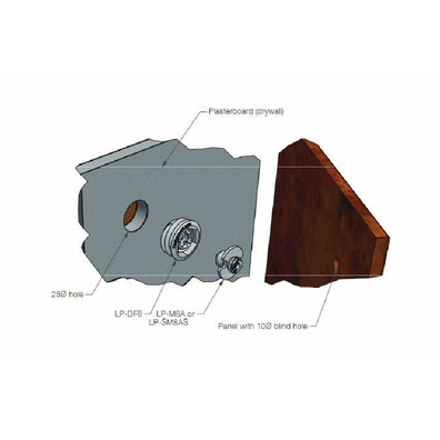 Herraje unión oculto FASTMOUNT LOW macho embutir