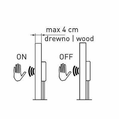 Sensor panel madera max.40mm int. invisible