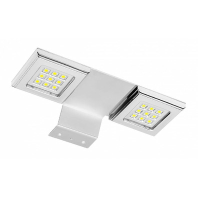 Aplique LED para espejo 12v DOBLE 2x1,6w 18 LED