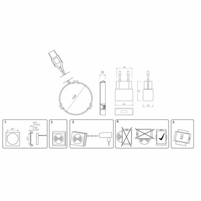 Cargador inducción oculto panelable c/transformado