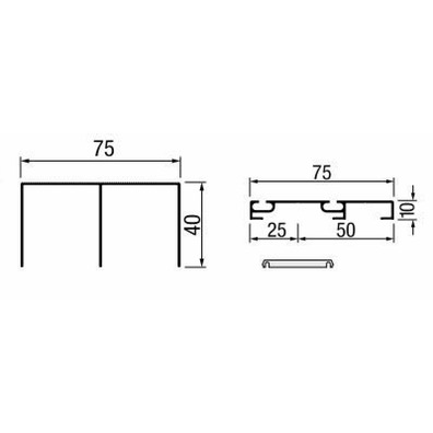 Kit conjunto guías S75 lacado negro mate