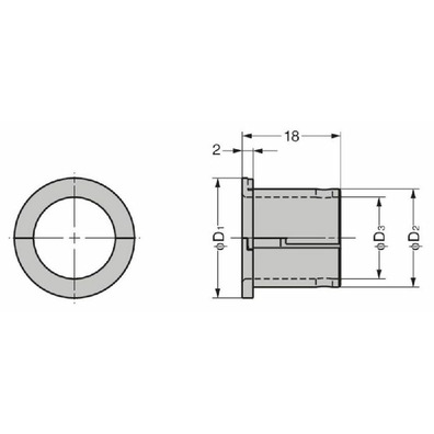 Minipasacables 2 piezas níquel