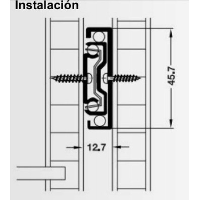 Guía bolas extracción total PUSH 300mm