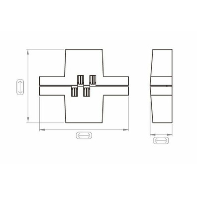 Bisagra embutir 12x43mm bicromatada