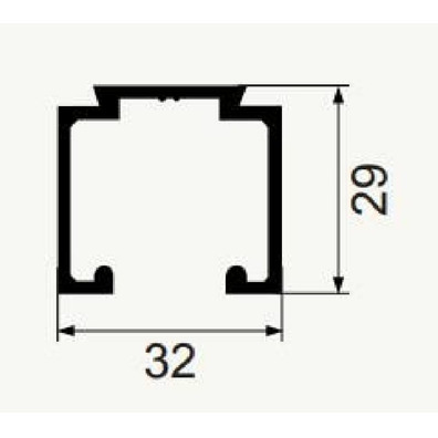 Guia puerta corredera 4m mod. 5000 80-120kg.