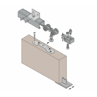 Accesorios puerta corredera 5000 PLETINA 80-120kg.