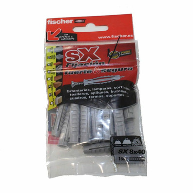 Taco FISCHER SX-8X40 - bolsa 16 unidades