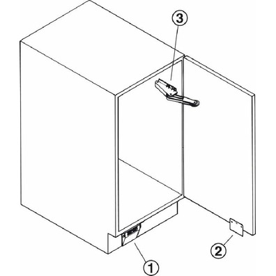 Abrepuertas, Hailo 3992-02, para puertas giratoria