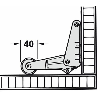 Abrepuertas, Hailo 3992-02, para puertas giratoria