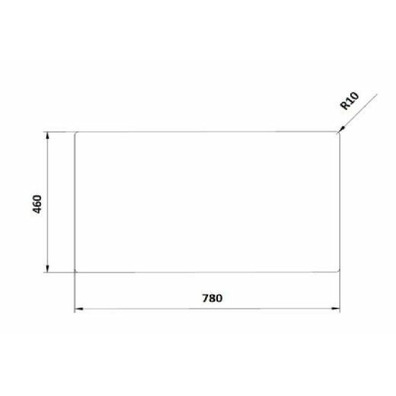 Fregadero INOX 1C 1E 800x480x185mm