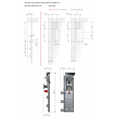 Colgador Libra H3 juego (dch+izq) Ø10