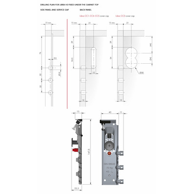 Colgador Libra H3 juego (dch+izq) Ø10