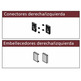 Conector+embellecedor antracita h=80 Fine juego