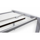 Barra volteador tapa plegable mesa extensible 90cm