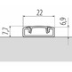 Perfil superficie led aluminio 2000mm NEW