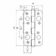 Bisagra seguridad 150x80x3 níquel