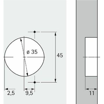 Bisagra Optimat 4 plus 110º