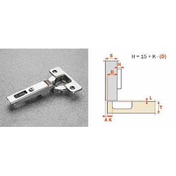 Bisagra SALICE recta 110º con taco 10mm C2B6A99