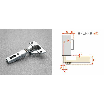 Bisagra SALICE caz.40mm gr.espesores 94º CFA7A99