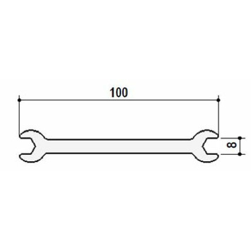 Llave tensor puerta TN103 cincado