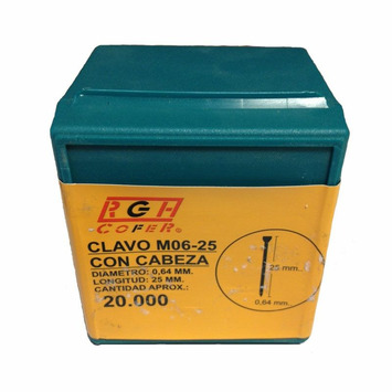 Clavo M0 6-25 / 20.000 unidades con cabeza