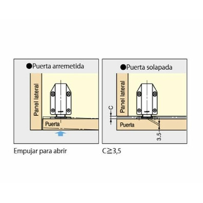 Pulsador pestillo imán superficie LAMP blanco