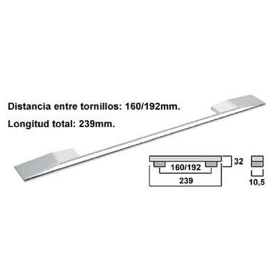 Asa 710 192mm cromo brillo