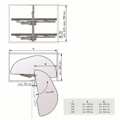 Rinconero bandeja deslizante Dolphin I COMPACT