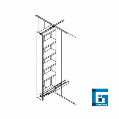 Guía bastidor columna 200kg L=600mm