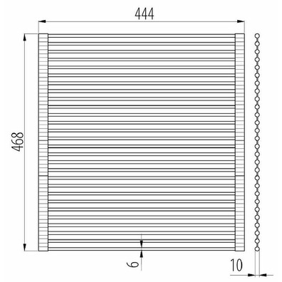 Escurreplatos enrollable inox 468x444mm