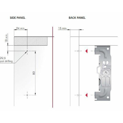 Sistema antivuelco SH7 (para muebles sin trasera)