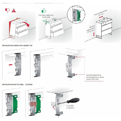 Sistema antivuelco SH7 (para muebles sin trasera)