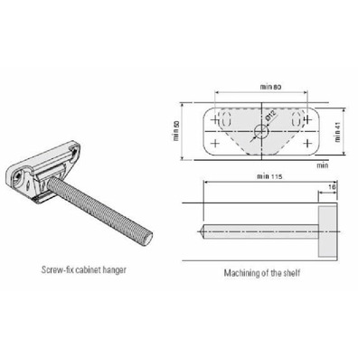 Tente soporte balda TENTI 9  12x115mm grandes carg