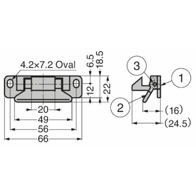 Pestillo de palanca negro Lever Latch